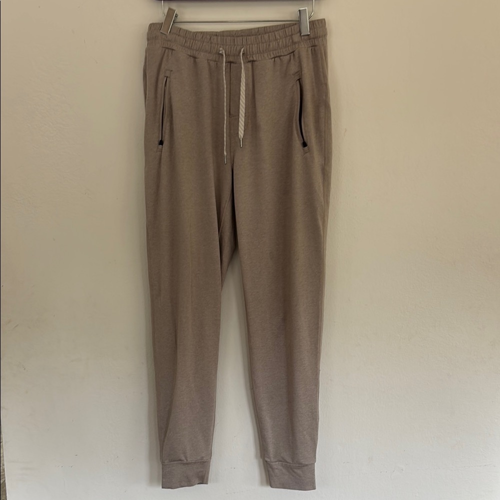 Vuori Tan Sweatpants Relaxed Fit Elastic Waist